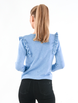 Pulover Dama VintageButtons Bleu